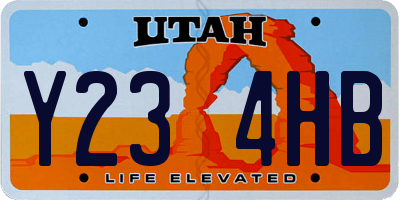 UT license plate Y234HB