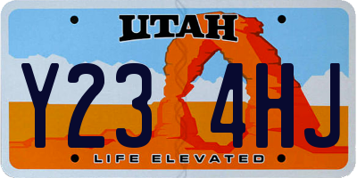 UT license plate Y234HJ