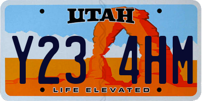 UT license plate Y234HM