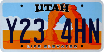 UT license plate Y234HN