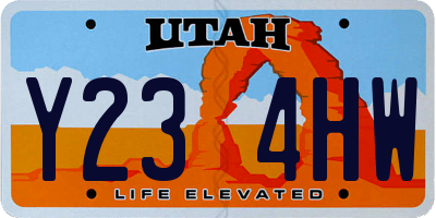 UT license plate Y234HW