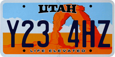 UT license plate Y234HZ