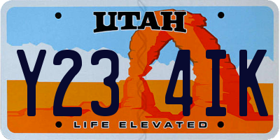 UT license plate Y234IK