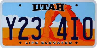 UT license plate Y234IO