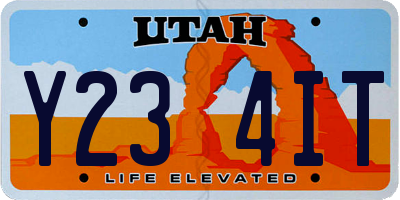 UT license plate Y234IT