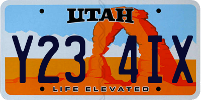 UT license plate Y234IX