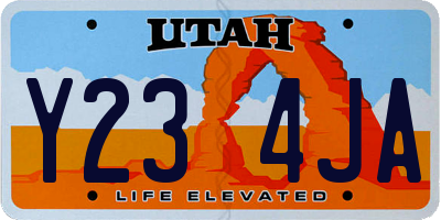 UT license plate Y234JA