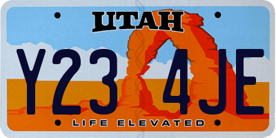UT license plate Y234JE