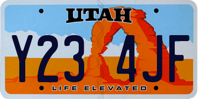 UT license plate Y234JF
