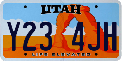 UT license plate Y234JH
