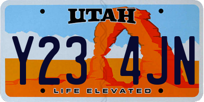 UT license plate Y234JN