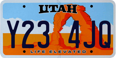 UT license plate Y234JQ