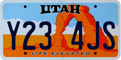 UT license plate Y234JS