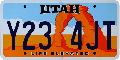 UT license plate Y234JT