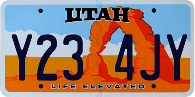 UT license plate Y234JY