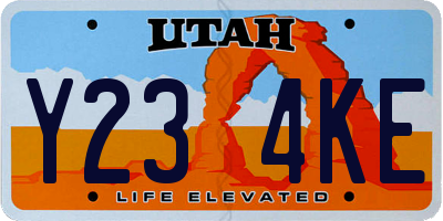 UT license plate Y234KE