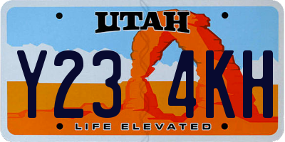 UT license plate Y234KH
