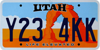 UT license plate Y234KK