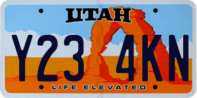 UT license plate Y234KN