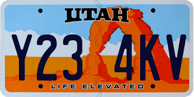 UT license plate Y234KV