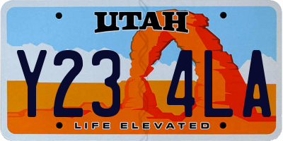 UT license plate Y234LA