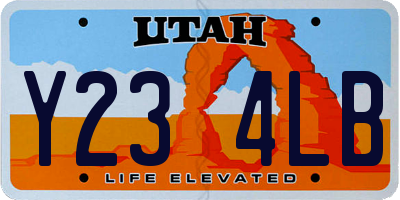 UT license plate Y234LB