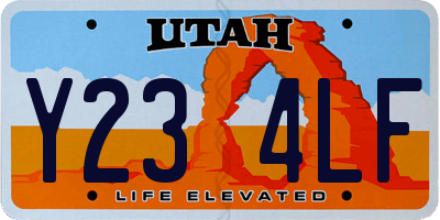 UT license plate Y234LF