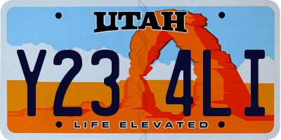 UT license plate Y234LI