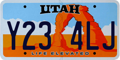 UT license plate Y234LJ