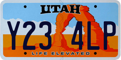 UT license plate Y234LP