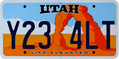 UT license plate Y234LT