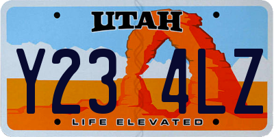 UT license plate Y234LZ