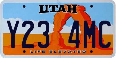 UT license plate Y234MC