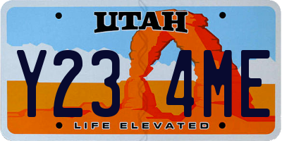 UT license plate Y234ME