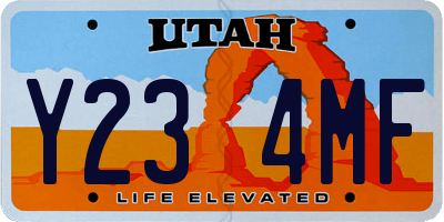 UT license plate Y234MF