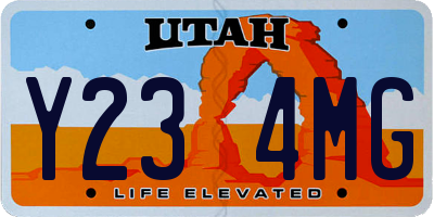 UT license plate Y234MG
