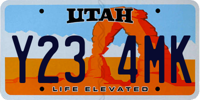 UT license plate Y234MK