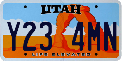 UT license plate Y234MN
