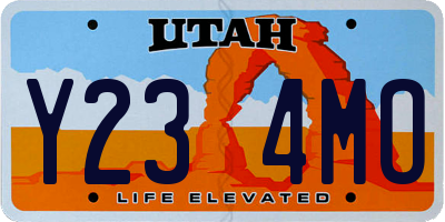 UT license plate Y234MO