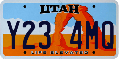 UT license plate Y234MQ
