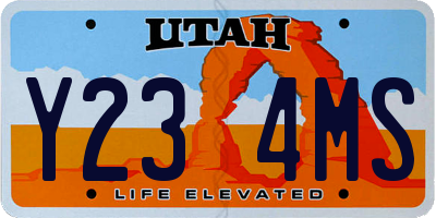 UT license plate Y234MS