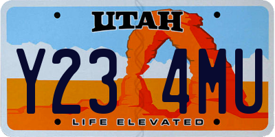 UT license plate Y234MU