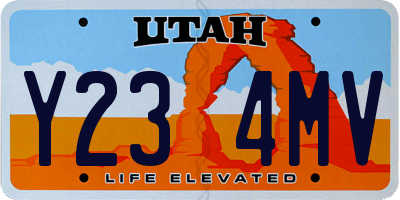 UT license plate Y234MV