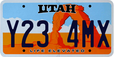 UT license plate Y234MX