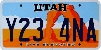 UT license plate Y234NA