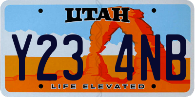 UT license plate Y234NB