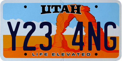 UT license plate Y234NG