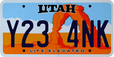 UT license plate Y234NK