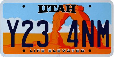 UT license plate Y234NM