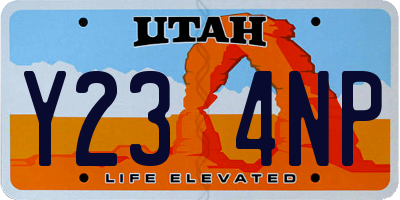 UT license plate Y234NP